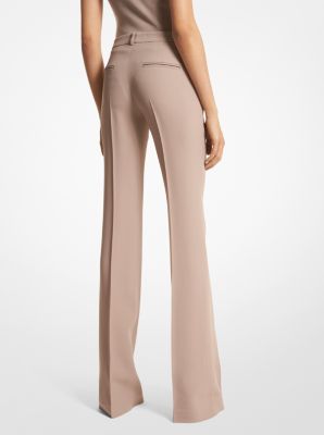 Haylee Double Crepe Sablé Flared Trousers