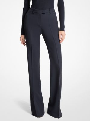Pantalon évasé Haylee en double crêpe sablé