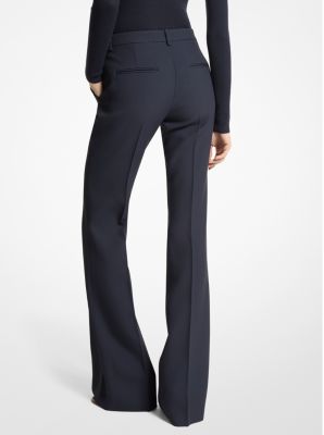 Haylee Double Crepe Sablé Flared Trousers