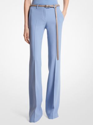 Haylee Double Crepe Sablé Flared Trousers