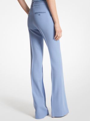 Haylee Double Crepe Sablé Flared Trousers