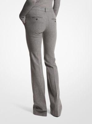 Pantalone svasato Haylee in flanella di lana stretch image number 1