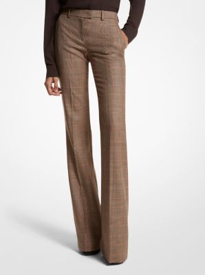 Haylee Glen Plaid Wool Flared Trousers image number 0