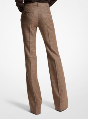 Haylee Glen Plaid Wool Flared Trousers image number 1