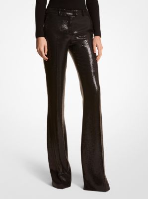 Haylee Sequin Embroidered Flared Trousers image number 0