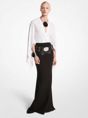 MICHAEL KORS COLLECTION Wrap-effect sequined jersey maxi skirt