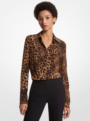 Hansen Leopard Silk Crepe De Chine Shirt image number 0