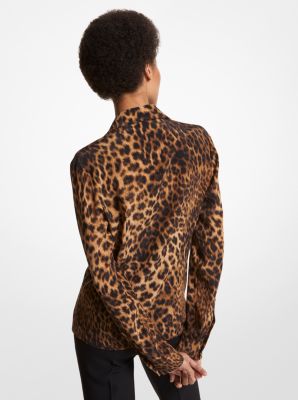 Hansen Leopard Silk Crepe De Chine Shirt image number 1