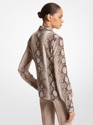 Hansen Python Organic Silk Crepe De Chine Shirt image number 1