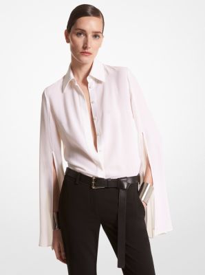 Michael kors cheap white silk blouse