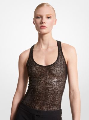 Stretch Chantilly Lace Bodysuit By Michael Kors Collection