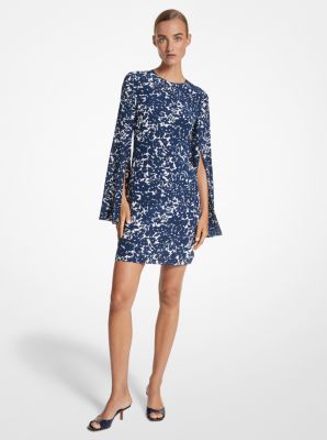 Michael kors botanical store print crepe dress