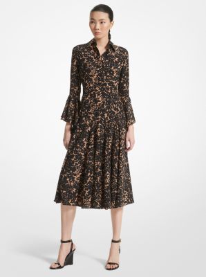 Michael michael kors floral cheap chiffon shirtdress