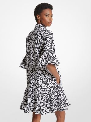 Floral Cotton Poplin Shirtdress image number 1