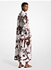 Shadow Floral Silk Crepe De Chine Shirtdress image number 1