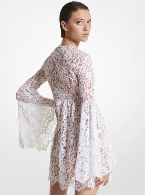 Floral Lace Flare Sleeve Empire Dress Michael Kors