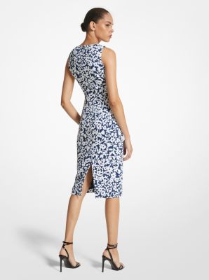 Nauwsluitende jurk van stretchcady met bloemenprint image number 1