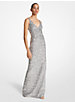 Sequined Stretch Tulle Gown image number 0