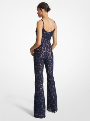 Shop Zip front cotton jersey palazzo jumpsuit