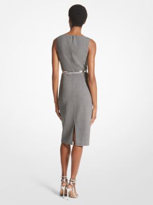 Stretch Wool Crepe Sheath Dress image number 1