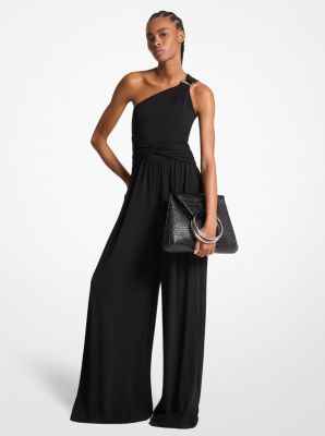 Stretch Matte Jersey One-Shoulder Jumpsuit image number 0