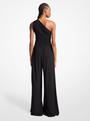 Stretch Matte Jersey One-Shoulder Jumpsuit image number 1