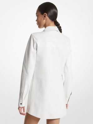 Plongé Leather Lace-Up Shirtdress image number 1
