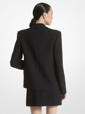 Double Crepe Sablé Cropped Boyfriend Jacket image number 1