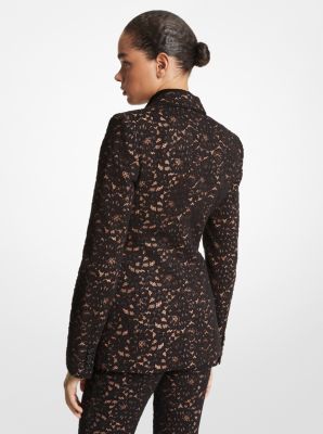 Georgina Corded Floral Lace Blazer image number 1