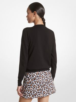 Compact Cotton Sweater in BLACK | Michael Kors