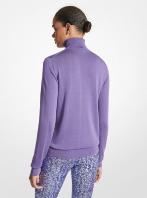 Featherweight Silk Turtleneck Sweater
