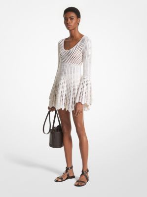 Hand Crocheted Cotton and Cashmere Dress Michael Kors Canada