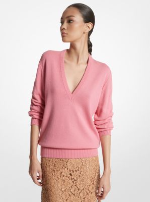 Pullover in cashmere con maniche effetto stropicciato image number 0