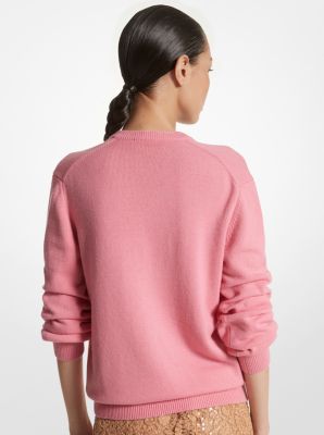 Cashmere Crushed-Sleeve Sweater image number 1