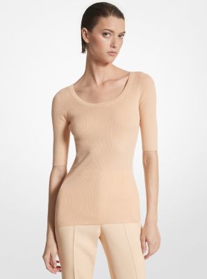 Cashmere Three-Quarter Sleeve Sweater