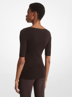 Cashmere Three-Quarter Sleeve Sweater image number 1