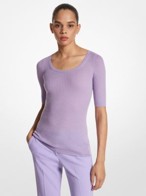 Cashmere Three-Quarter Sleeve Sweater image number 0