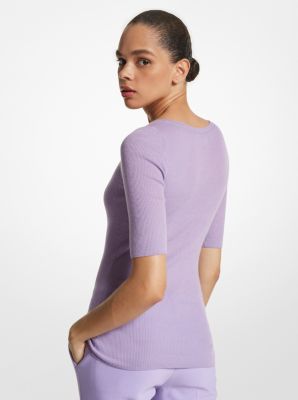 Cashmere Three-Quarter Sleeve Sweater image number 1