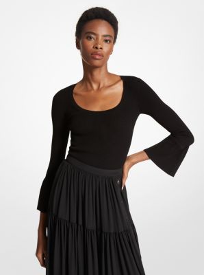 MICHAEL KORS: Michael skirt in stretch fabric - Black