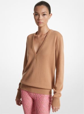 Michael Kors Michl Kors Shaker Stitch Cashmere And Linen Cardigan, $1,395, Michael Kors