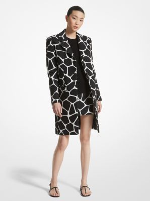 Giraffe Cotton and Silk Jacquard Chesterfield Coat