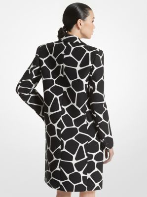 Giraffe Cotton and Silk Jacquard Chesterfield Coat