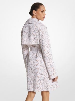 Corded Floral Lace Trench Coat