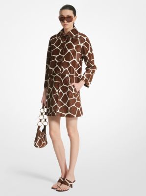 Giraffe Print Calf Hair Balmacaan
