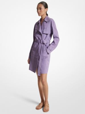 Michael kors suede trench coat hotsell