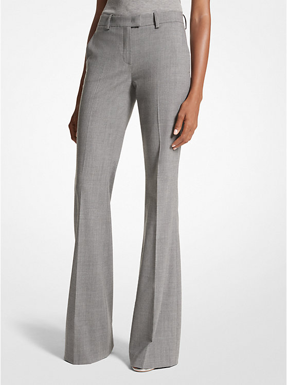 Haylee Stretch Wool Flannel Flared Trousers image number 0