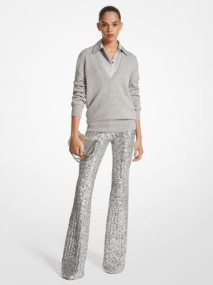 Michael kors pants womens silver on sale