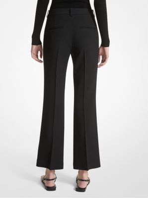 Haylee Double Crepe Sablé Cropped Flared Trousers image number 1