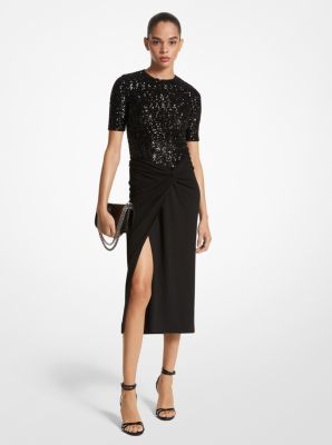 Michael kors clearance black sequin skirt