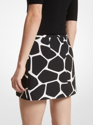 Giraffe Cotton-and-Silk Jacquard Slit Skirt image number 1
